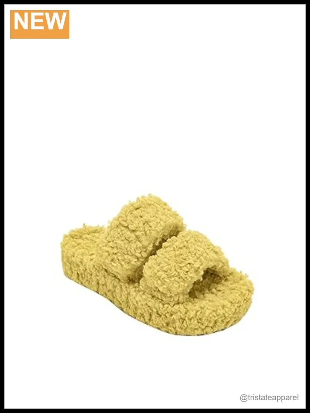 Lexi Platform Sandal Vegan Leather Faux Fur Slide Casual